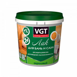 Лак акриловый для бань и саун 0,9кг