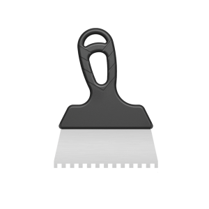 Шпатель  зубчатый с антикорр.покр 150мм,6*6 мм