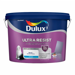 Краска Dulux Ultra Resist Гостиные и Офисы водно-дисперсионная матовая база BW ( 9л)