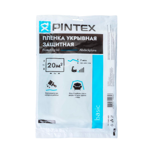 Плёнка укрывная защитная PINTEX basic 7мкм 4 х 5м (20кв.м.)