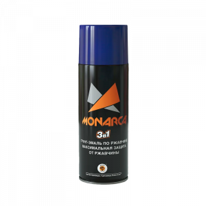 Грунт-эмаль по ржавчине 3в1 аэрозольная Monarca (520 мл, 270г.), RAL5005 Сигнальный Синий