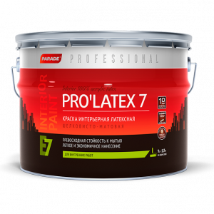 Краска латексная PARADE PRO’LATEX Е7 база А шелк-мат. 9л