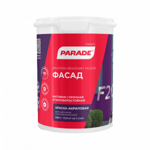 Краска фасадная PARADE F20 Фасад база С 0,9л