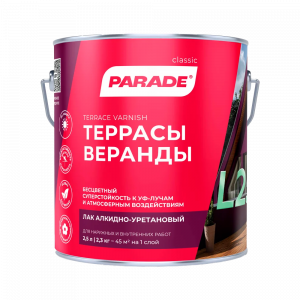 Лак алкидно-уретановый PARADE L25 Террасы & Веранды П/мат 2,5л