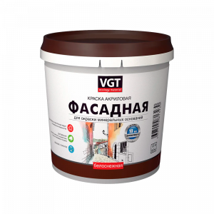 Краска ВД-АК-1180 фасадная белоснежная, 1,5 кг