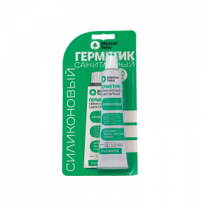 Герметик силиконовый MasterTeks санитарный 80 мл прозрачный