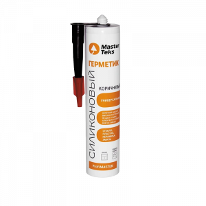 Герметик силиконовый MasterTeks универсал 290 мл коричневый