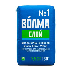 Смесь сухая строительная штукатурная на гипсовом вяжущем Волма-Слой 30кг